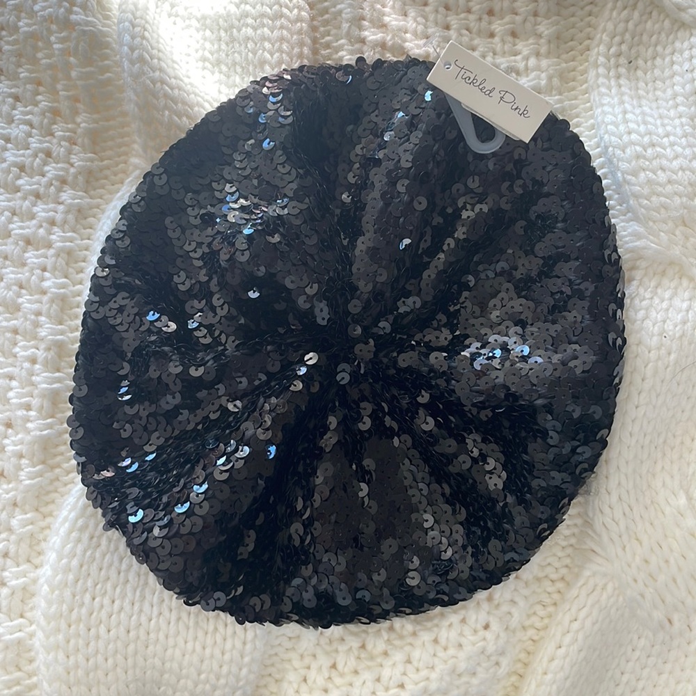 Black sparkly French Baret